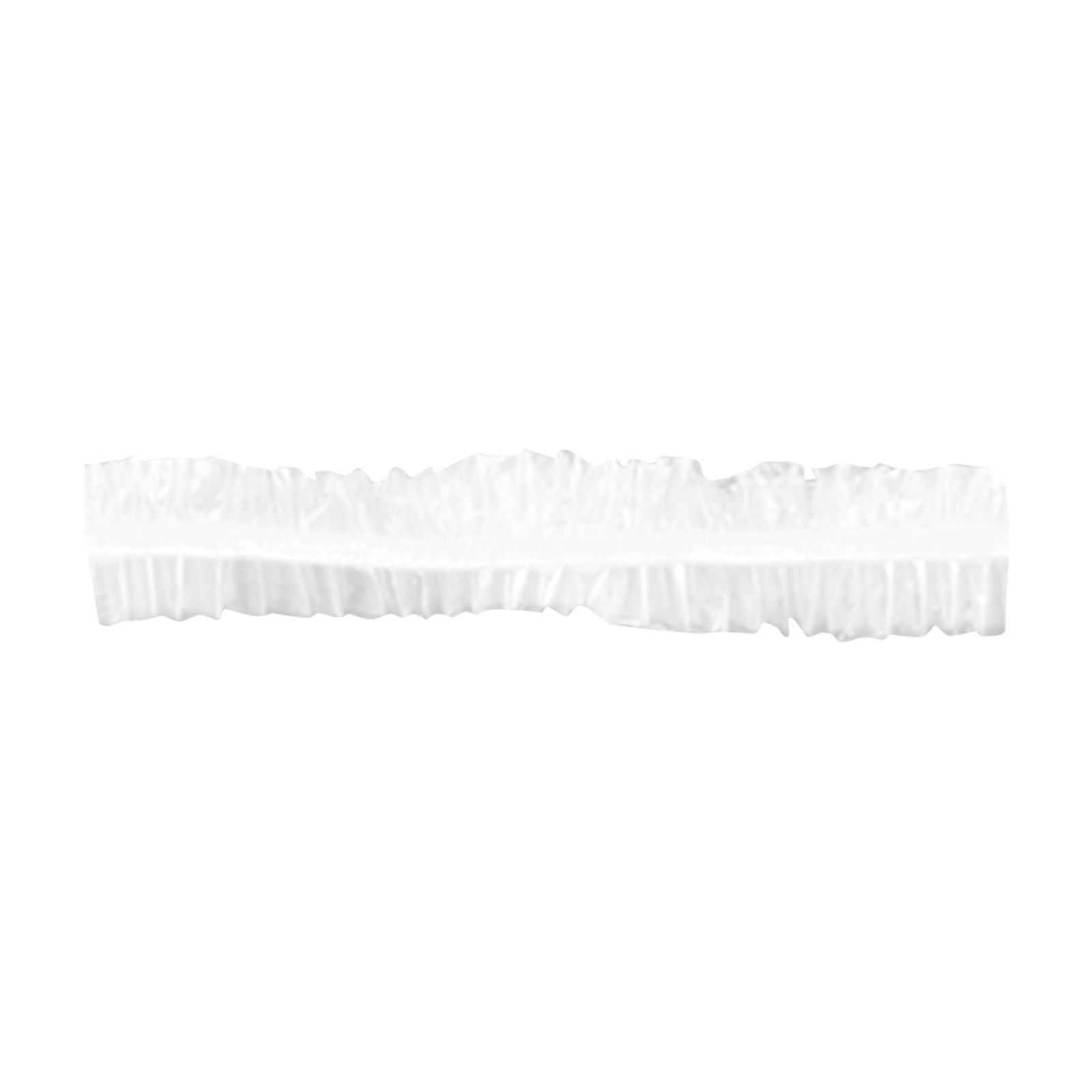 APSNB Elegant White Ruffled Sheer Chiffon Table Skirt for Wedding, Party, Banquet, and Event Decoration 9ft Long